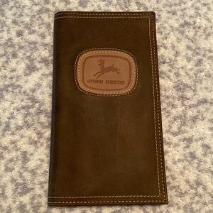 John Deere Leather checkbook style wallet